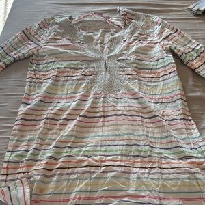 Calypso St. Barth Multicolor Striped Swim Coverup